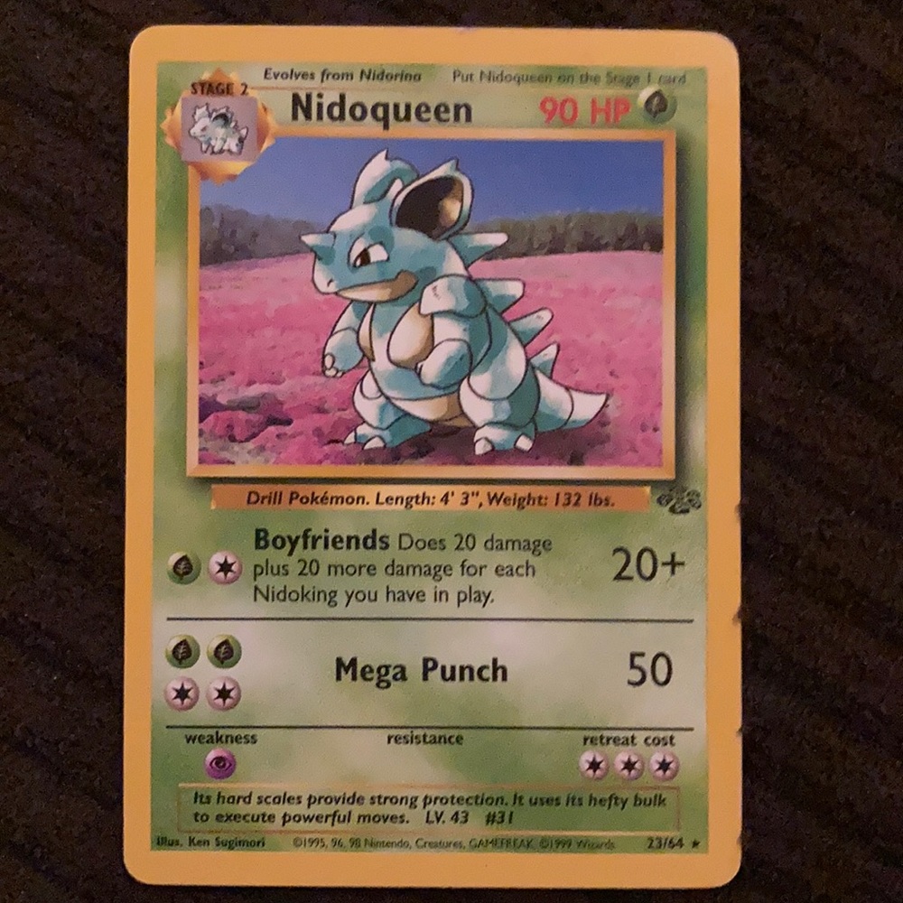 Nidoqueen, Nidorina, and Nidoran Pokémon Card Set